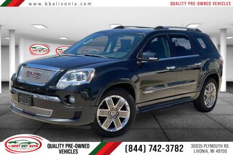 2011 GMC Acadia for sale at Best Bet Auto in Livonia MI