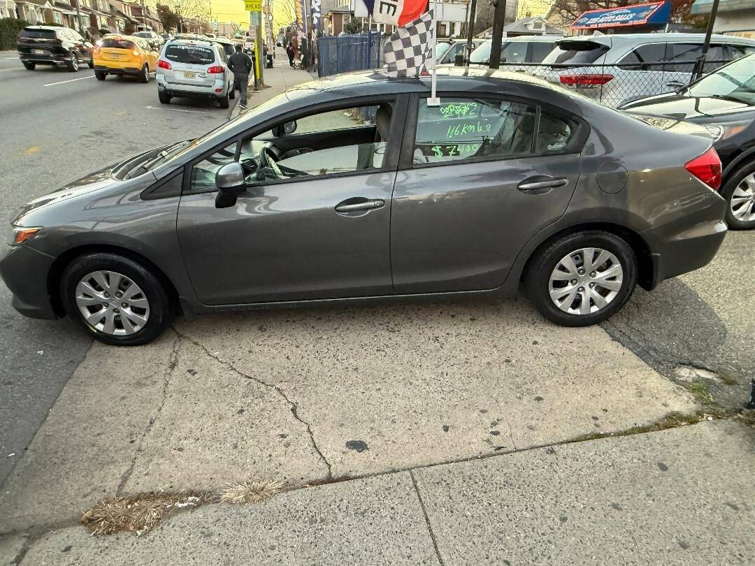 2012 Honda Civic LX 4dr Sedan 5A - Gray exterior view 8