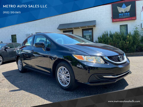 2014 Honda Civic for sale at METRO AUTO SALES LLC in Lino Lakes MN