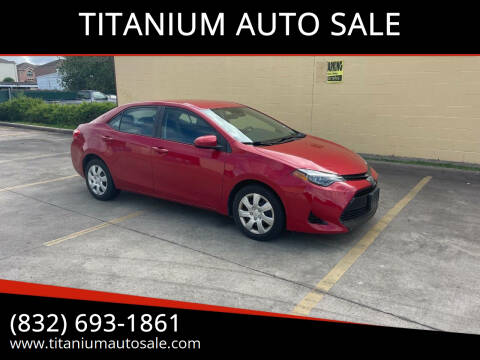 2019 Toyota Corolla for sale at TITANIUM AUTO SALE in Houston TX