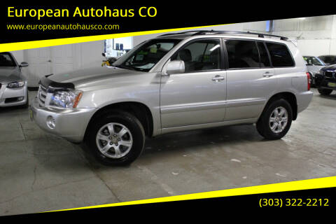 2003 Toyota Highlander for sale at European Autohaus CO in Denver CO