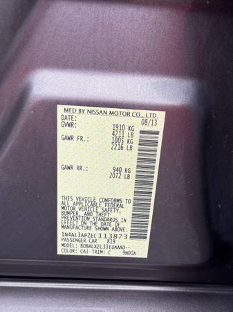 2014 Nissan Altima 2.5 SV