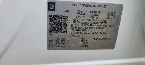 2018 Chevrolet Traverse LT Cloth