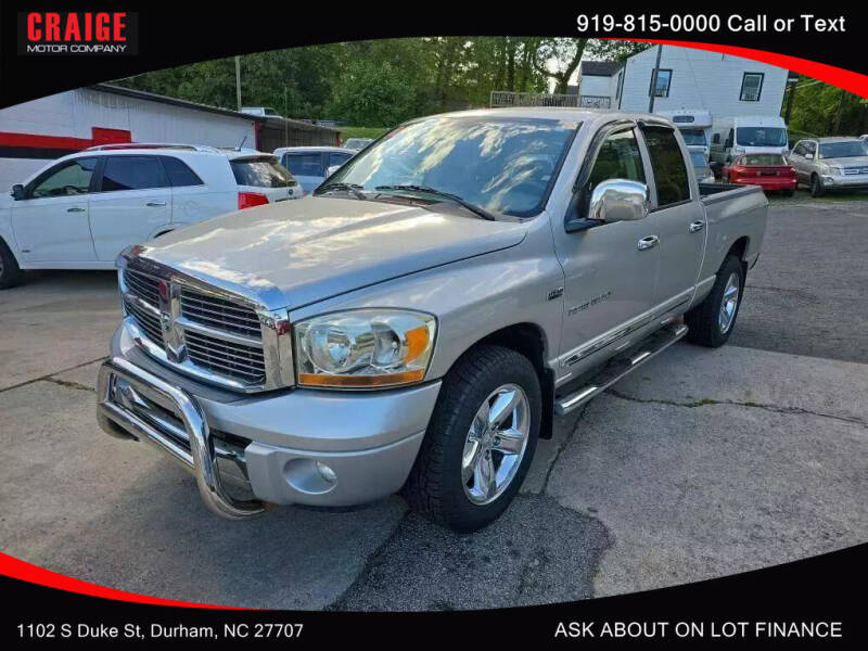 2006 Dodge Ram 1500 for sale at CRAIGE MOTOR CO in Durham NC