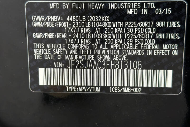 2015 Subaru Forester 2.5i