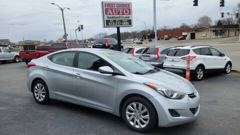 2012 Hyundai Elantra for sale at FIRST CHOICE AUTO in Middletown OH