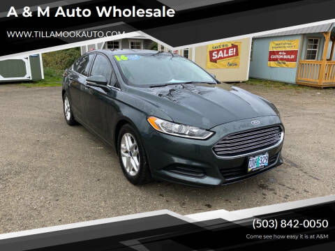 2016 Ford Fusion for sale at A & M Auto Wholesale in Tillamook OR