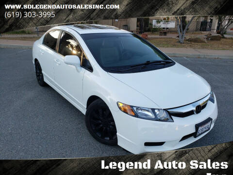 2010 Honda Civic for sale at Legend Auto Sales Inc in Lemon Grove CA