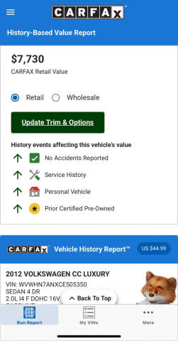 2012 Volkswagen CC Lux