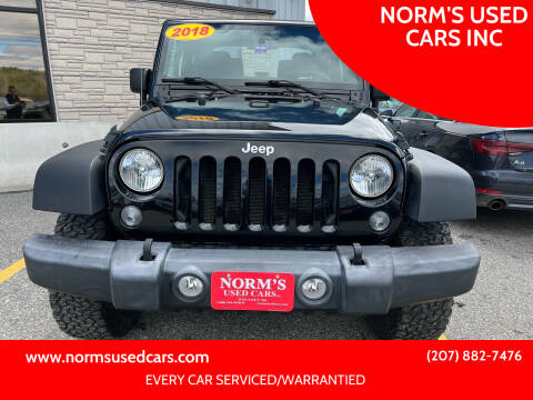 2018 Jeep Wrangler JK for sale at NORM'S USED CARS INC in Wiscasset ME