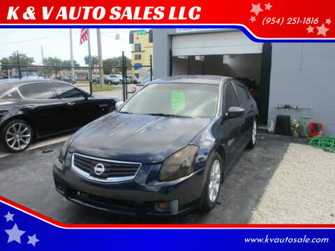2007 Nissan Maxima for sale at K & V AUTO SALES LLC in Hollywood FL