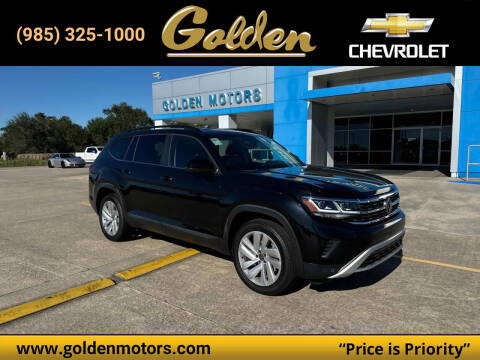 2021 Volkswagen Atlas for sale at GOLDEN MOTORS in Cut Off LA