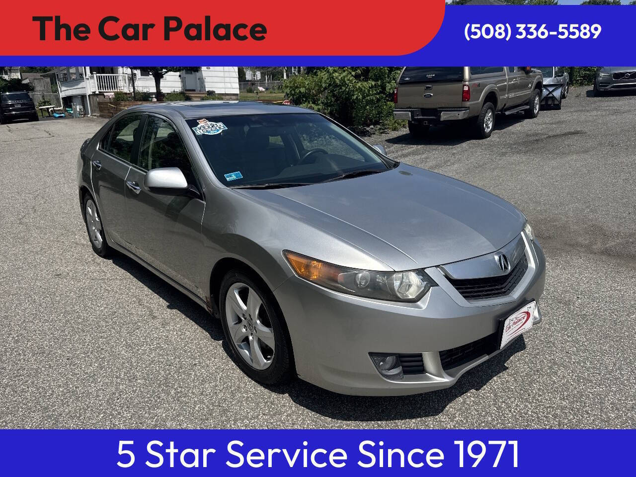 Silver 2009 Acura TSX Sedan Front-Wheel Drive 5-Speed Automatic