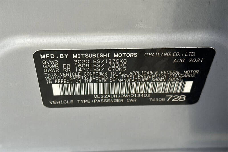 2021 Mitsubishi Mirage