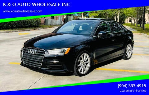 2015 Audi A3 for sale at K & O AUTO WHOLESALE INC in Jacksonville FL