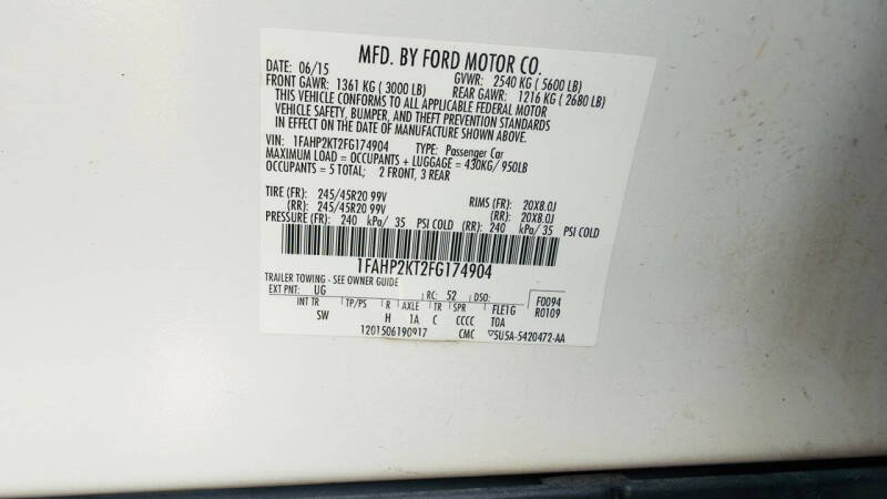 2015 Ford Taurus SHO