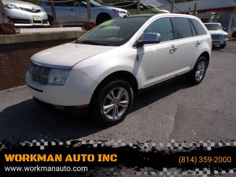 2010 Lincoln MKX for sale at WORKMAN AUTO INC in Bellefonte PA