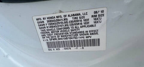 2010 Honda Odyssey EX