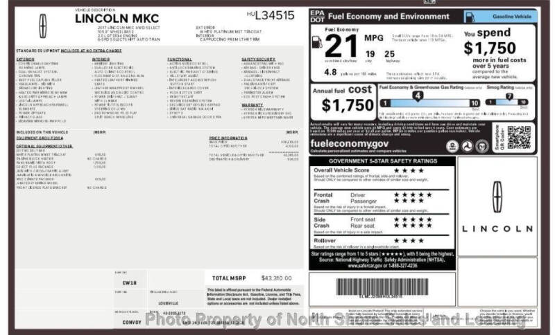 2017 Lincoln MKC Select