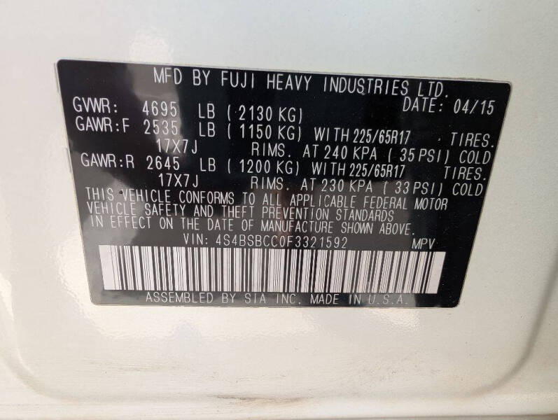 2015 Subaru Outback 2.5i Premium