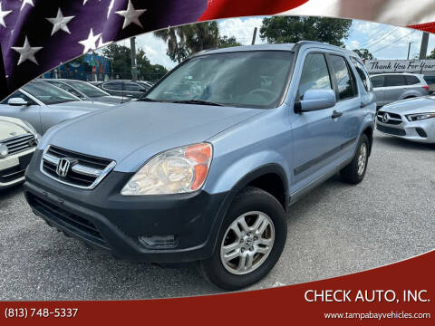 2002 Honda CR-V for sale at CHECK AUTO, INC. in Tampa FL