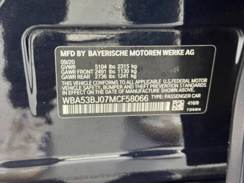 2021 BMW 5 Series 540i