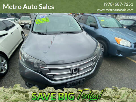 2012 Honda CR-V for sale at Metro Auto Sales in Lawrence MA