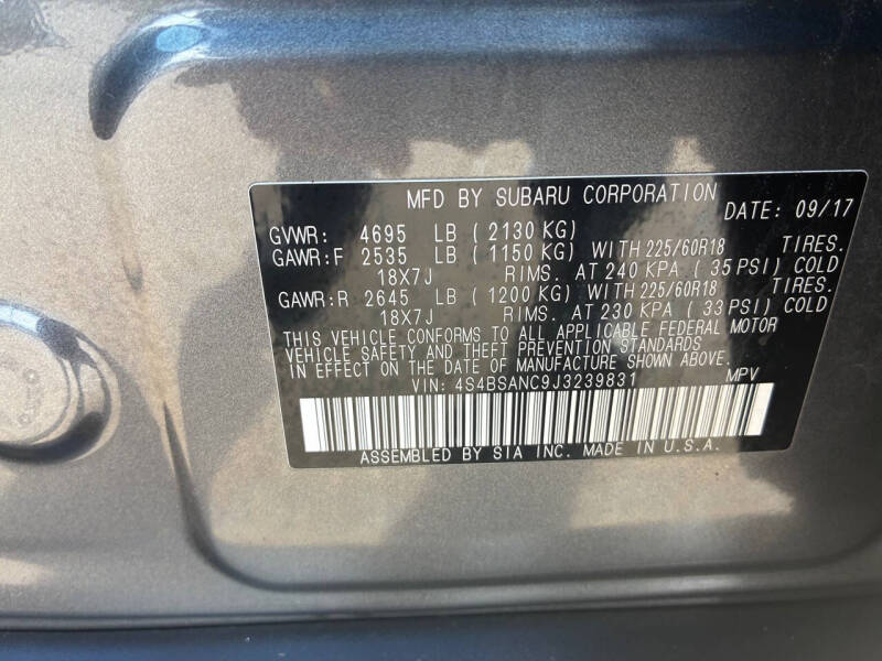 2018 Subaru Outback 2.5i Limited