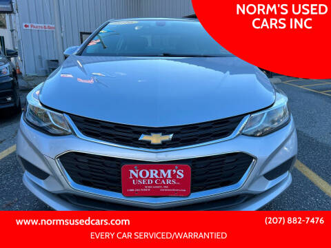 2016 Chevrolet Cruze for sale at NORM'S USED CARS INC in Wiscasset ME