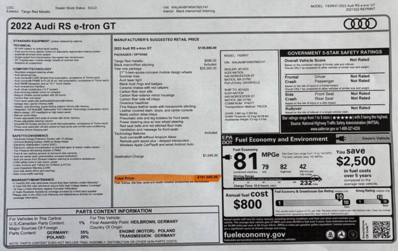 2022 Audi RS e-tron GT quattro
