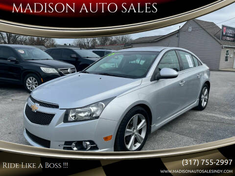 2012 Chevrolet Cruze for sale at MADISON AUTO SALES in Indianapolis IN