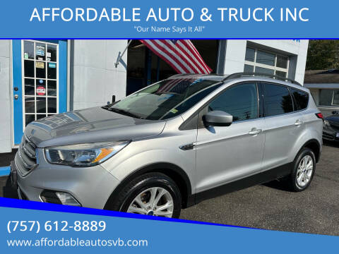 2018 Ford Escape for sale at AFFORDABLE AUTO & TRUCK INC in Virginia Beach VA