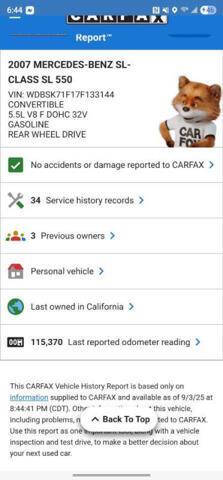 2007 Mercedes-Benz SL-Class SL 550