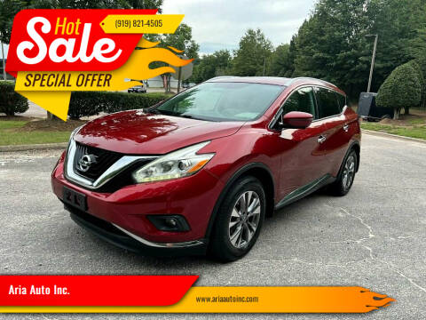 2016 Nissan Murano for sale at Aria Auto Inc. - Drive 1 Auto Sales in Wake Forest NC