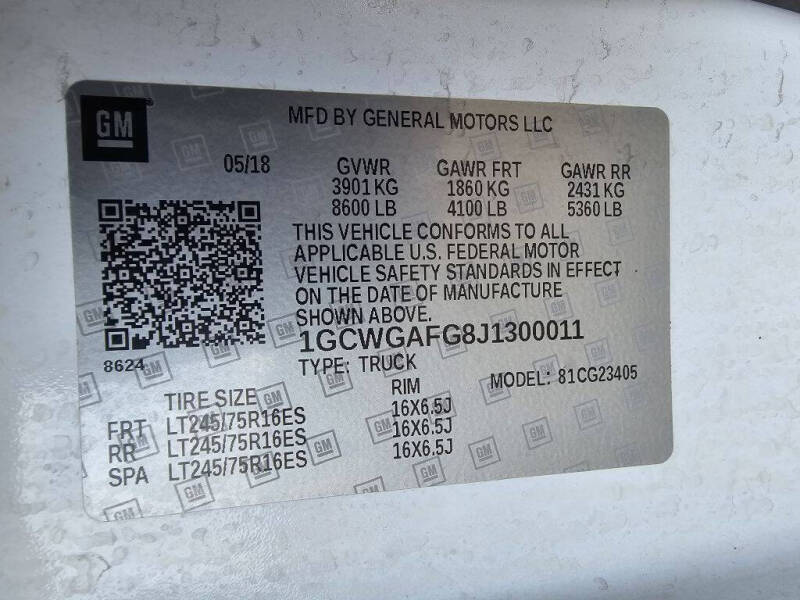 2018 Chevrolet Express 2500