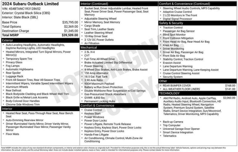 2024 Subaru Outback Limited
