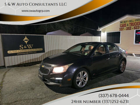 2015 Chevrolet Cruze for sale at S & W Auto Consultants LLC in Opelousas LA