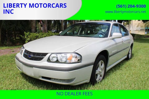 2003 Chevrolet Impala for sale at LIBERTY MOTORCARS INC in Royal Palm Beach FL