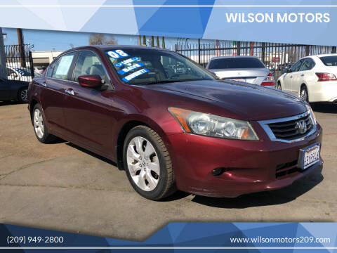 2008 Honda Accord for sale at WILSON MOTORS in Stockton CA