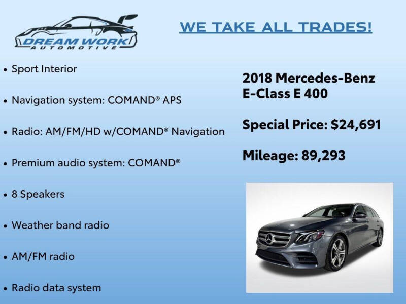 2018 Mercedes-Benz E-Class E 400 4MATIC