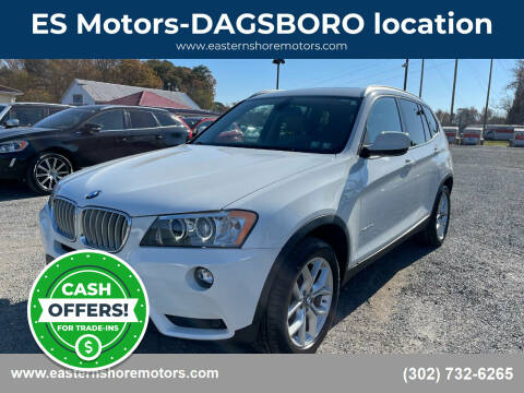 2012 BMW X3 for sale at ES Motors-DAGSBORO location in Dagsboro DE