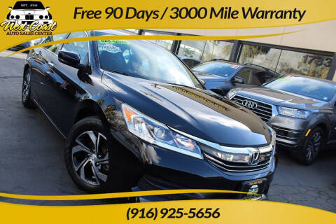2016 Honda Accord for sale at West Coast Auto Sales Center in Sacramento CA