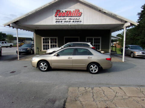 2005 Honda Accord for sale at Foothills Used Cars LLC in Campobello SC