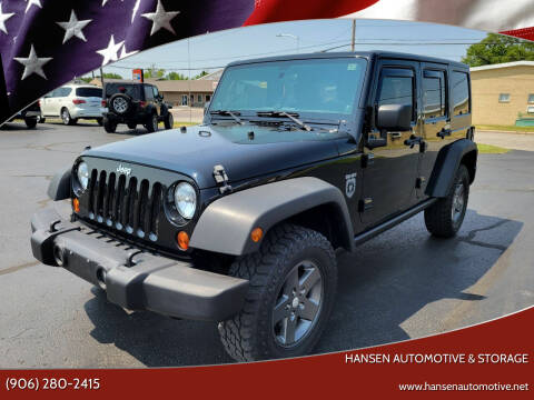 2011 Jeep Wrangler Unlimited for sale at Hansen Automotive & Storage in Escanaba MI