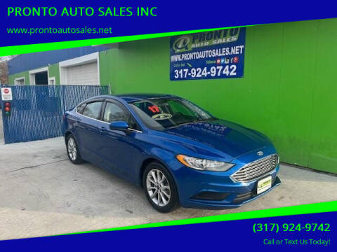 2017 Ford Fusion for sale at PRONTO AUTO SALES INC in Indianapolis IN