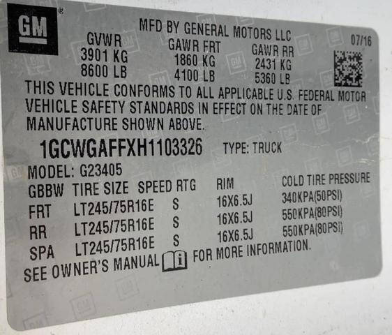 2017 Chevrolet Express 2500