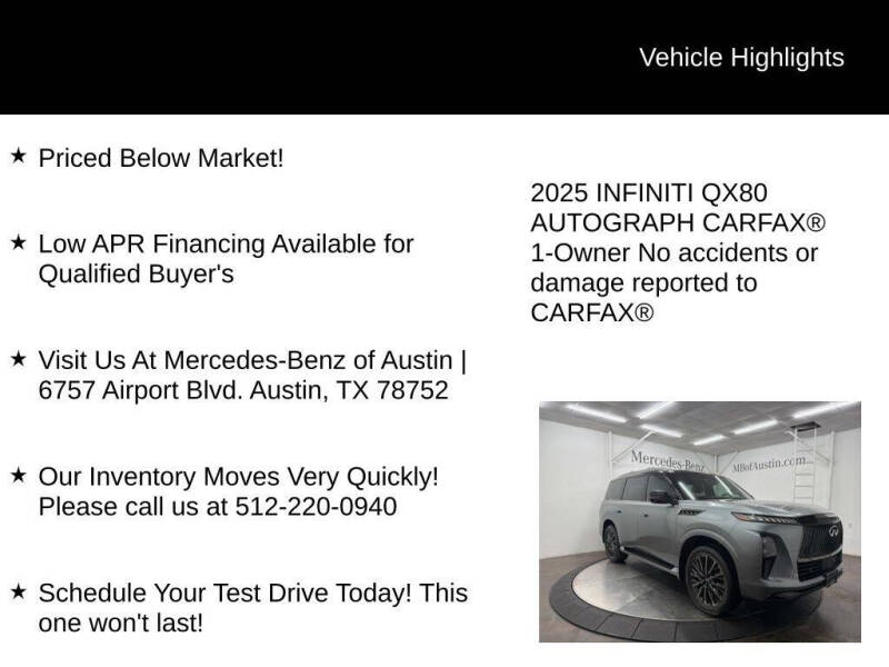 2025 Infiniti QX80 Autograph