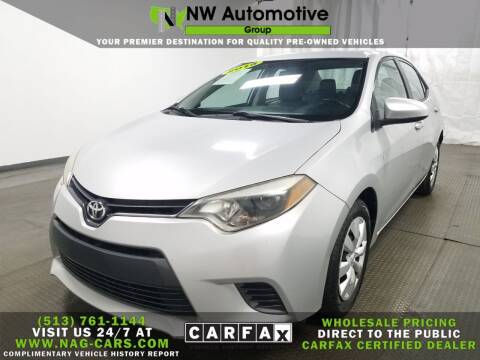 2015 Toyota Corolla for sale at NW Automotive Group in Cincinnati OH
