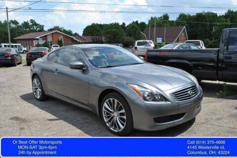 2010 Infiniti G37 Coupe for sale at Or Best Offer Motorsports in Columbus OH