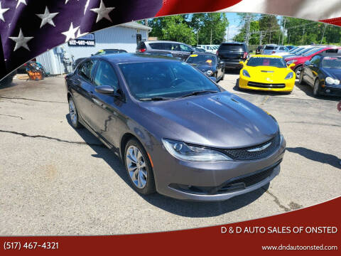 2015 Chrysler 200 for sale at D & D Auto Sales Of Onsted in Onsted MI